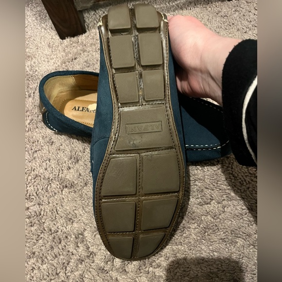 Alfani Blue Suede and Leather Tigger Driving Loafers Size 9.5 - Picture 7 of 8